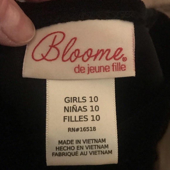 Girls size 10 Black Holiday Dress with Gold Embellishment - Picture 5 of 5